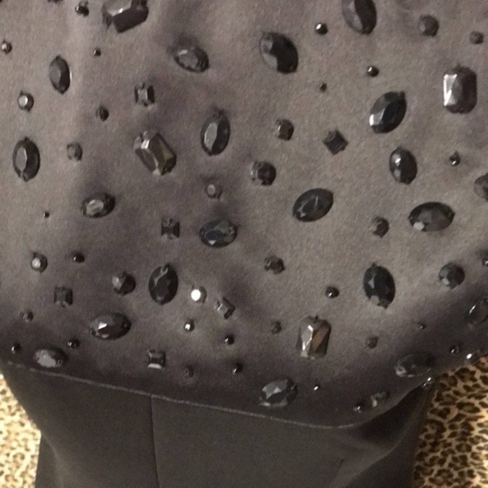 Laundry by Shelly Segal size 6‎ black beveled dress - Picture 2 of 5